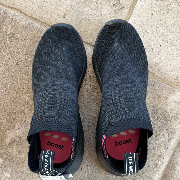 NWT ADIDAS 🔥 NMD CS2 PK Sz 9 1/2 Slip Ons Black Sneakers Boost CQ2373 - Picture 4 of 11